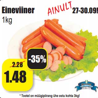 Allahindlus - Eineviiner 1kg