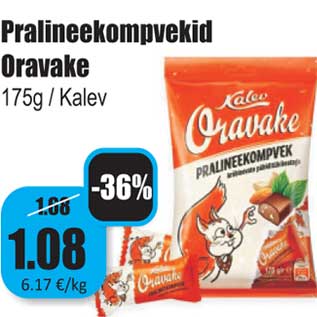 Allahindlus - Pralineekompvekid Oravake 175g / Kalev