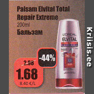 Allahindlus - Palsam Elvital Total Repair Extreme 200 ml