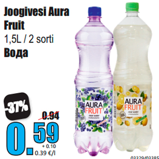 Allahindlus - Joogivesi Aura Fruit