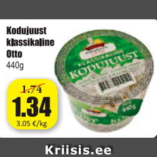 Allahindlus - Kodujuust klassikaline Otto 440 g