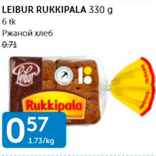 Allahindlus - LEIBUR RUKKIPALA 330 G 6 TK