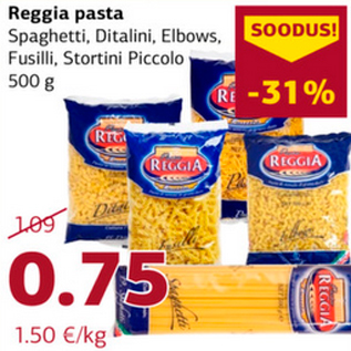 Allahindlus - Reggia pasta