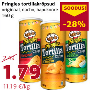 Allahindlus - Pringles tortillakrõpsud