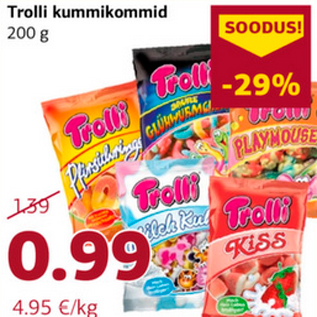 Allahindlus - Trolli kummikommid 200 g