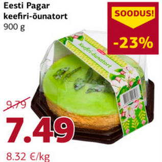 Allahindlus - Eesti Pagar keefiri-õunatort 900 g