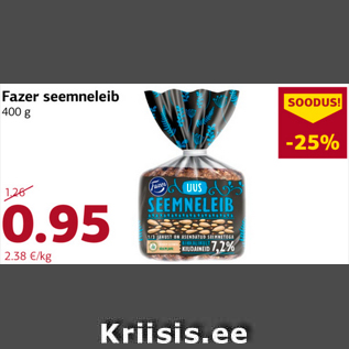 Allahindlus - Fazer seemneleib 400 g