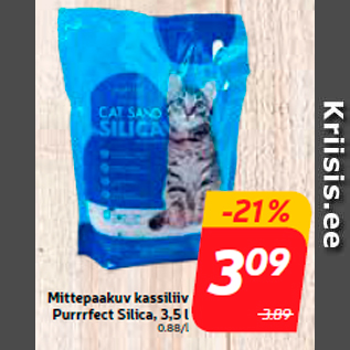 Allahindlus - Mittepaakuv kassiliiv Purrrfect Silica, 3,5 l