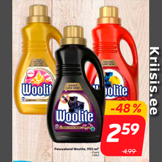 Allahindlus - Pesuvahend Woolite, 900 ml*