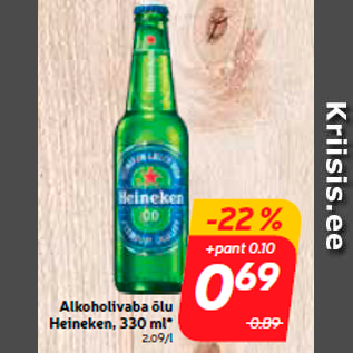 Allahindlus - Alkoholivaba õlu Heineken, 330 ml*