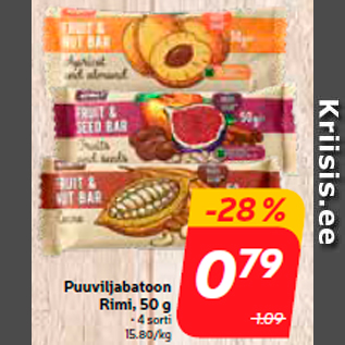 Allahindlus - Puuviljabatoon Rimi, 50 g