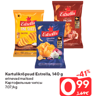 Allahindlus - Kartulikrõpsud Estrella, 140 g