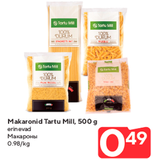 Allahindlus - Makaronid Tartu Mill, 500 g