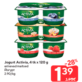 Allahindlus - Jogurt Activia, 4 tk x 120 g