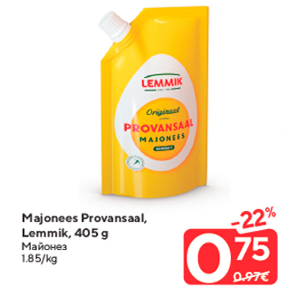 Allahindlus - Majonees Provansaal, Lemmik, 405 g