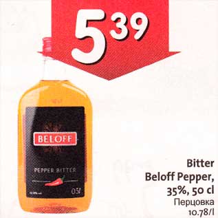 Allahindlus - Bitter Beloff Pepper, 35%, 50 cl