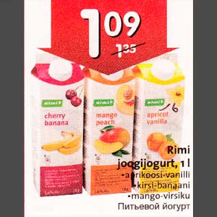 Allahindlus - Rimi joogijogurt, 1 l