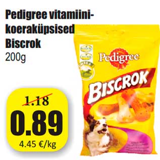 Allahindlus - Pedigree vitamiinikoeraküpsised Biscrok 200 g