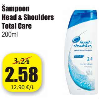 Allahindlus - Šampoon Head & Shoulders Total Care 200 ml