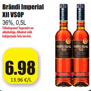 Allahindlus - Brändi Imperial XII VSOP