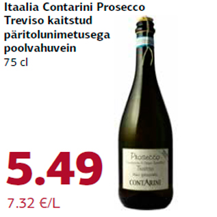 Allahindlus - Itaalia Contarini Prosecco Treviso kaitstud päritolunimetusega poolvahuvein 75 cl