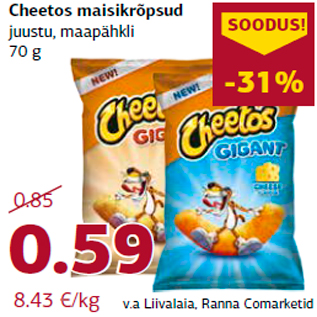 Allahindlus - Cheetos maisikrõpsud