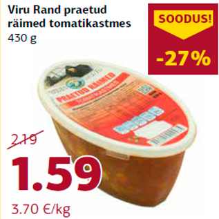 Allahindlus - Viru Rand praetud räimed tomatikastmes 430 g