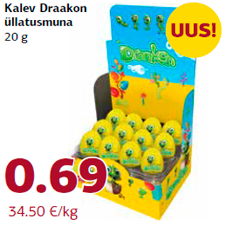 Allahindlus - Kalev Draakon üllatusmuna 20 g