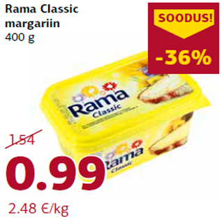 Allahindlus - Rama Classic margariin 400 g