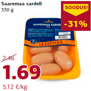 Allahindlus - Saaremaa sardell 330 g