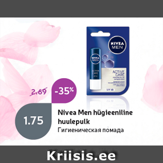 Allahindlus - Nivea Men hügieeniline huulepulk