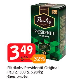 Allahindlus - Filtrikohv Presidentti Original