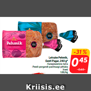 Allahindlus - Leivake Pehmik, Eesti Pagar, 240 g*