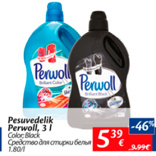 Allahindlus - Pesuvedelik Perwoll, 3 l