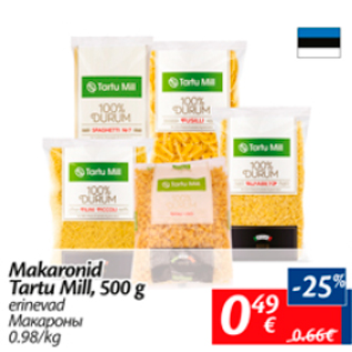 Allahindlus - Makaronid Tartu Mill, 500 g