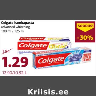 Allahindlus - Colgate hambapasta