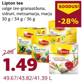 Allahindlus - Lipton tee