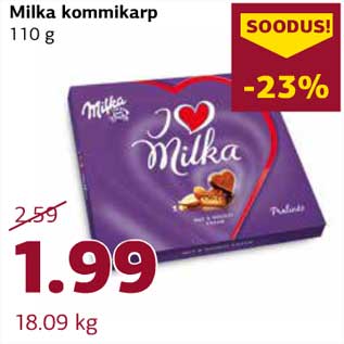 Allahindlus - Milka kommikarp 110 g