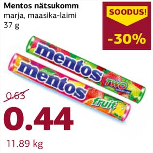 Allahindlus - Mentos nätsukomm