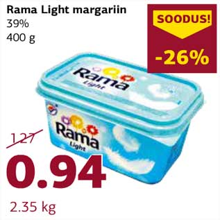 Allahindlus - Rama Light margariin 39%, 400 g