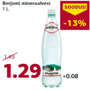 Allahindlus - Borjomi mineraalvesi 1 L