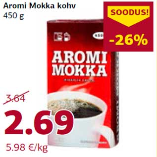 Allahindlus - Aromi Mokka kohv 450 g