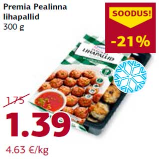 Allahindlus - Premia Pealinna lihapallid 300 g