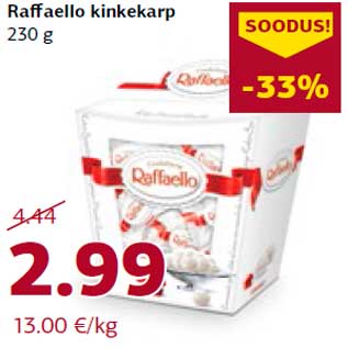 Allahindlus - Raffaello kinkekarp 230 g