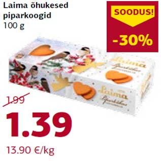 Allahindlus - Laima õhukesed piparkoogid 100 g