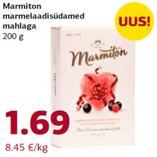 Allahindlus - Marmiton marmelaadisüdamed mahlaga 200 g