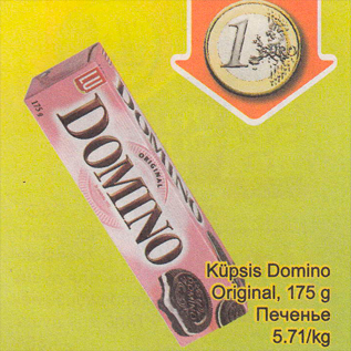 Allahindlus - Küpsis Domino Original, 175 g