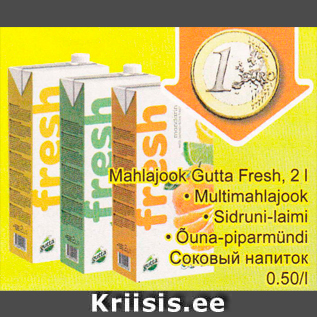 Allahindlus - Mahlajook Gutta Fresh, 2 l