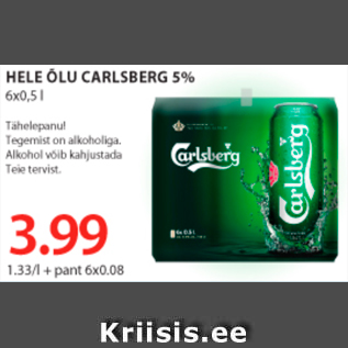 Allahindlus - HELE ÕLU CARLSBERG