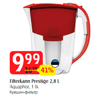 Allahindlus - Filterkann Prestige 2,8 L